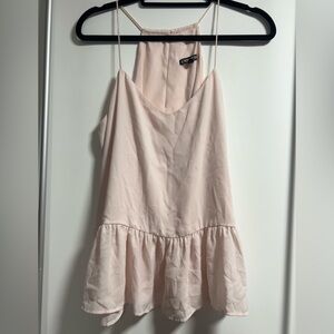 Express Women's Light Pink Camisole with Peplum Hem